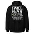Fear No Evil Hoodie Christian Bible Verse Hoodie